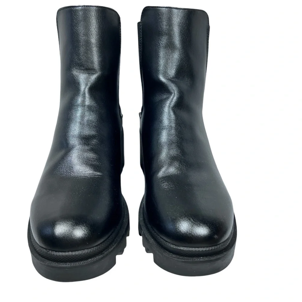 FRENCH CONNECTION Jane Black Platform Ankle Booties Boots Women's Size 9 EU40 - Picture 6 of 16